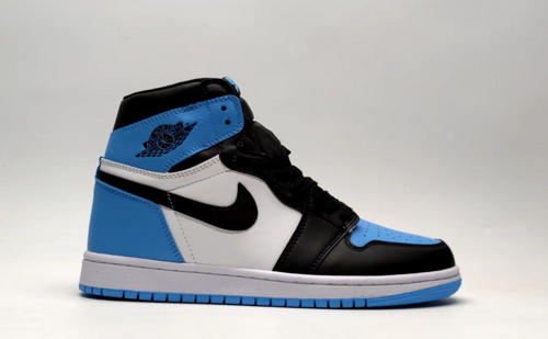 Jordan 1 High OGquot UniversityBluequot North Carolina Nero Toes Blu Bianco 3647