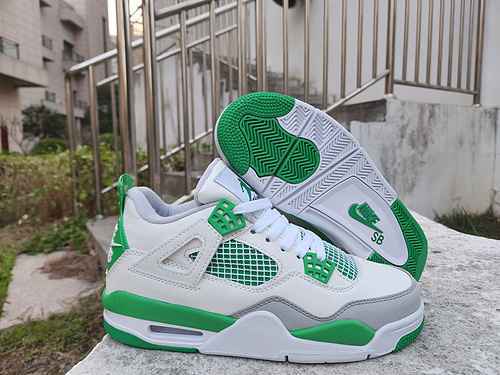 Nike SB x Air Jordan 4 Co brandizzate Bianca Grigio Verde 4047