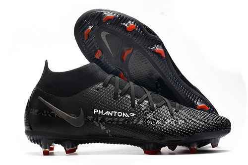 Arrived/inherited) Nike Phantom GT2 High Top Black Silver Waterproof Full Knit FG Football boot Nike