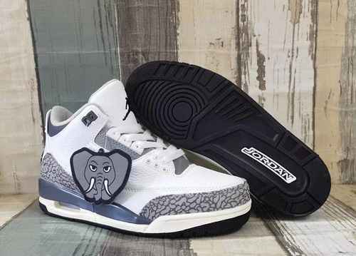 Scarpe da uomo JORDAN 3 bianche grigio carbonio 4047