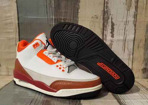 Scarpe da uomo JORDAN 3 bianche arancioni rosse 4047