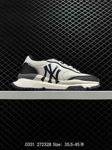 MLB Chunky Liner New York Yankees Serie di scarpe senior Low Top Dad Style Leggero Suola spessa rial