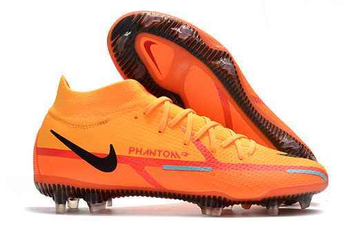 Arrived) Nike Phantom GT2 High Top Orange Waterproof Full Knit FG Football boot Nike Phantom GT2 Dyn