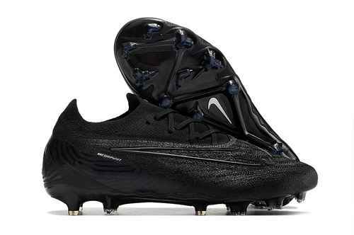 Nike Low Top Phantom GX Full Black Double Layer Waterproof Fish Silk Full Knit FG Football Cleat Nik