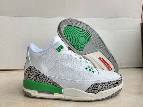 Scarpe JORDAN 3 bianche verdi da uomo 4047