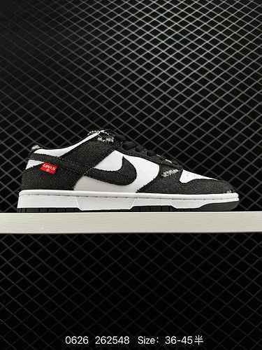 24 Levis Co branded Company Grade Nike SB Dunk Low Levis Denim Perforated Low Top Casual Board Shoes
