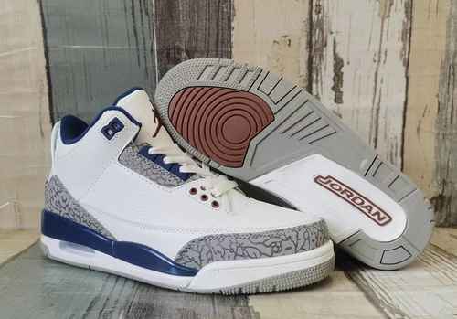 Scarpe da uomo JORDAN 3 bianche blu marroni 4047