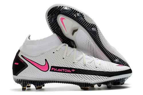 Arrived/inherited) Nike Phantom GT High Top White Black Red Waterproof Full Knit Original FG Footbal