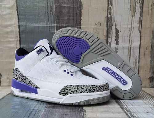 JORDAN 3 Bianco Viola Versione corretta spedita Scarpe da uomo 4047