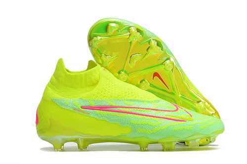 Nike High Top Phantom GX Fluorescent Double Layer Waterproof Fish Silk Full Knit FG Football boot Ni