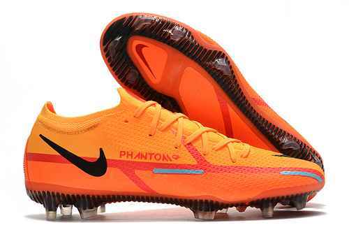 Arrived arrived) Nike low top Phantom GT2 waterproof orange full knit FG Football boot Nike Phantom 