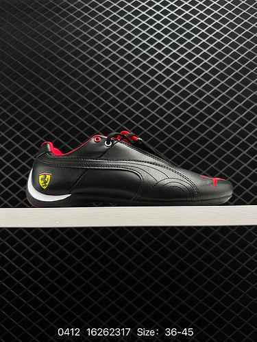 85 Puma/Puma Future Cat Leather Sf Ferrari Co-branding Low top Casual Shoes Racing Shoes Fashion Coo