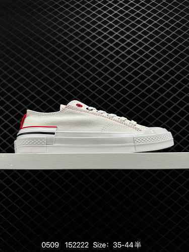 Converse Chuck 97s White Deconstructed Converse Official White Canvas Shoe Body Paired with Red and 