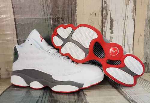 Scarpe da uomo JORDAN 13 bianche rosse grigie 40 47