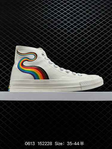 4 CONVERSE Official Pride Chuck 7 Iridescent Fashion Versatile Canvas Shoes 782C Converse invita par