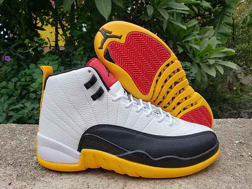 AIR JORDAN12 Jordan Dan 12th Generation Bianco Nero Arancione Giallo 4047