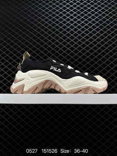 3 Fila Fusion Stack Fila Fashion Brand Shock Absorbing, Anti slip, Wear Resistant, Casual Thick Sole