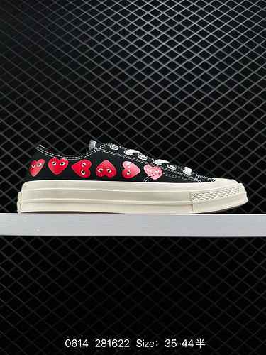 Converse CONVERSE X Comme des Garçons PLAY Rei Kawakubo CDG PLAY piccolo bordo rosso La smorfia amor