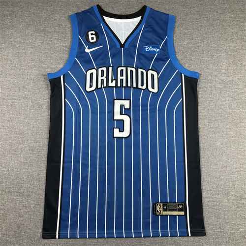 Maglia da basket a righe blu regolare Magic 5 Banchello