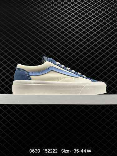 Banda autentica Mezza misura Vans Stile ufficiale 36 Blu Bianco Contrasto Semplice Casual Scarpe da 