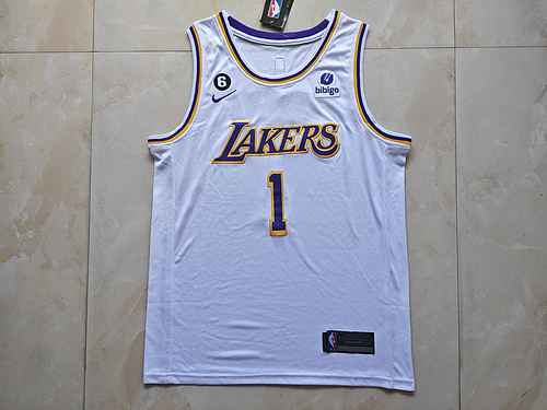 Lakers No.1 Angelo Russell White 23 Season Jersey