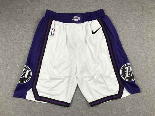 Pantaloni da basket 23 Lakers City bianchi