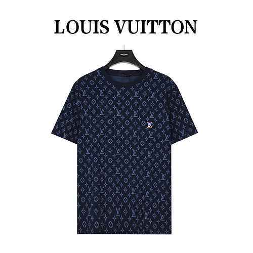 T-shirt a maniche corte in maglia jacquard vintage Lv