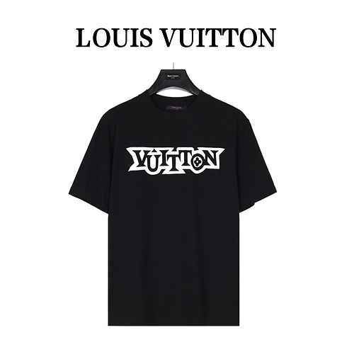 T-shirt a maniche corte con stampa logo 3D Louis Vuitton 23ss