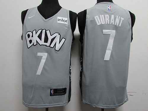 Nets No.7 Durant Grey Announcement Edition Jersey