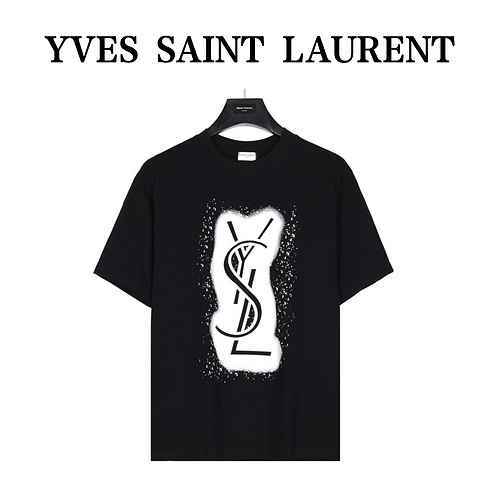 Saint Lauren ParisTshirt a maniche corte Saint Laurent 23ss Obsidian Starry Sky