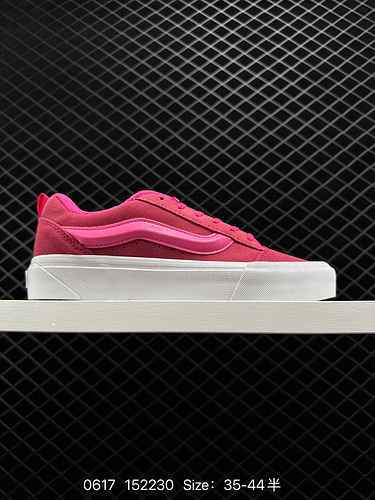 5 Super hot big VANS Pitaya pink bread shoes! Fat version big logo Pitaya fluorescent pink casual ca