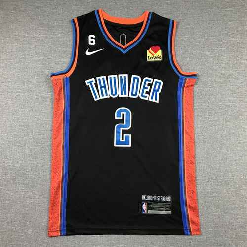 Maglia da basket 23 Thunder 2 Alexander City Nera