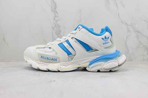 E30 | Support the second store release OK version of unlit white blue Adidas Co-branding Balenciaga 