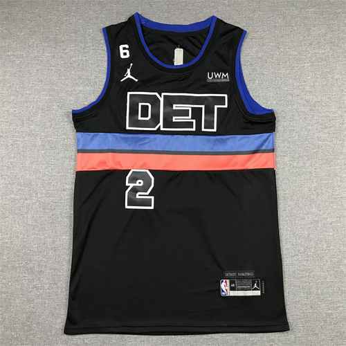 Maglia da basket Pistons 2 Corningham Announcement Edition Nera