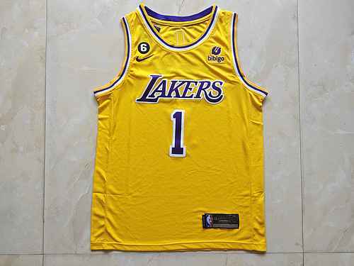 Lakers No.1 Dangelo Russell Yellow 23 Season Jersey