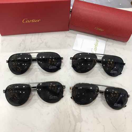 1890 Cartier sunglasses [Cartier Cartier] men's polarized sunglasses vacuum plating Polaroid Corpora