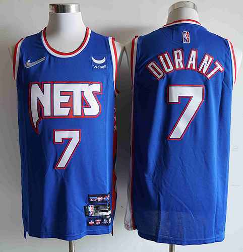 Nets 7 Durant Blue City Edition jersey