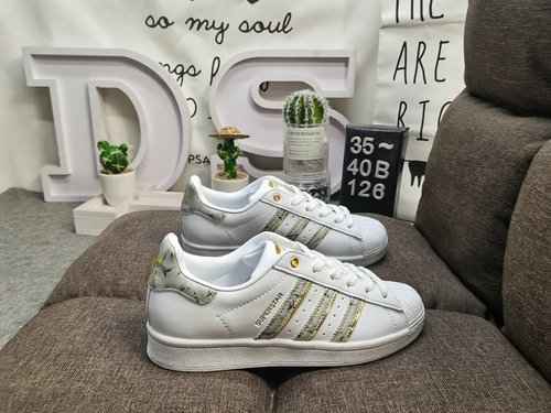 126DAdidas Clover Originals Superstar Shell Head Classico Versatile Sport Casual Adidas Clover Origi