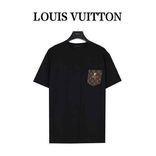 Louis Vuitton Louise Vuitton Donkey 1v Classic Leather Hardware Pocket Mezza manica Tshirt manica co