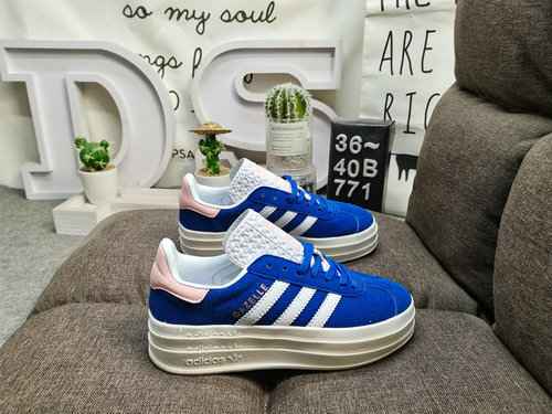 771DAdidas Originals Gazelle Bold W Clover Tre strati Suola spessa Low Top Retro Versatile Casual Sp