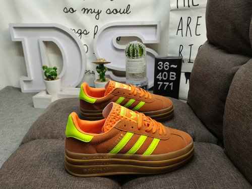 771DAdidas Originals Gazelle Bold W Clover Tre strati Suola spessa Low Top Retro Versatile Casual Sp