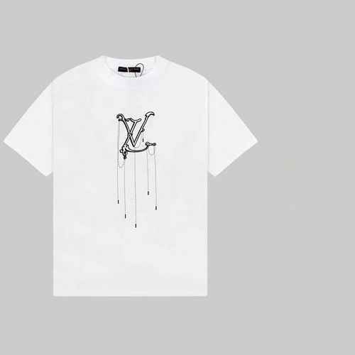 Tshirt a maniche corte con ciondolo con motivo logo LOUIS VUITTON RICAMATO