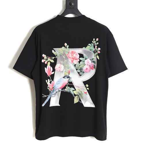 T-shirt rappresentativa a maniche corte con stampa floreale 23SS