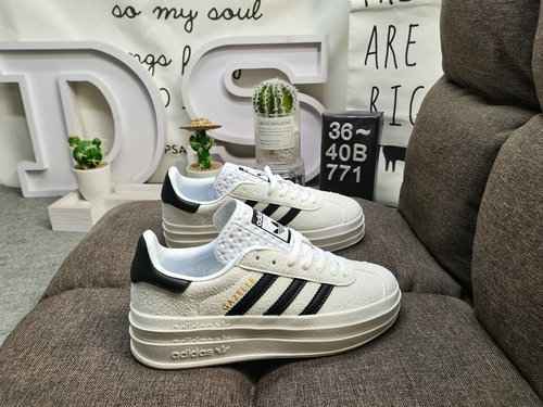 771DAdidas Originals Gazelle Bold W Clover Tre strati Suola spessa Low Top Retro Versatile Casual Sp