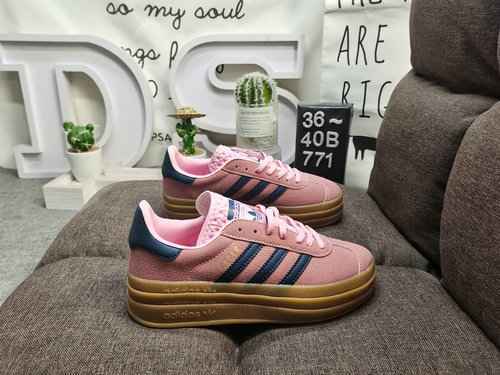 771DAdidas Originals Gazelle Bold W Clover Tre strati Suola spessa Low Top Retro Versatile Casual Sp