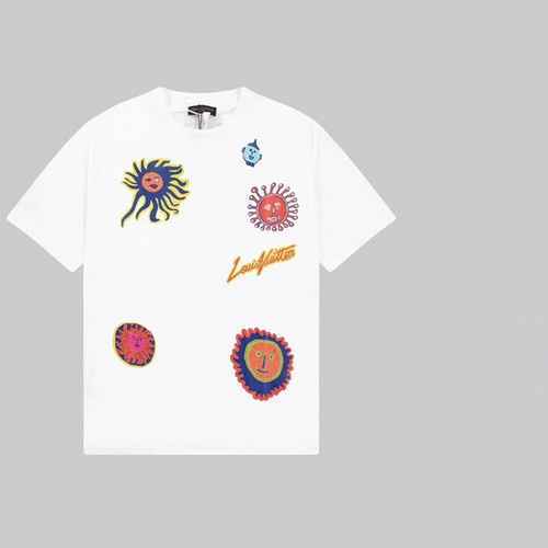 LOUIS VUITTON T-shirt a maniche corte stampata con motivo viso Louis Vuitton Yayoi Kusama Co Brandin