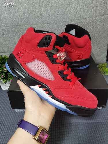 Jordan Dan Khaki24 Air Jordan 5 AJ5 Big Red Bull Red Bull Jordan 5 Scarpe da pallacanestro 4047 con 