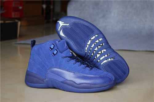 Air Jordan 12 Pelle scamosciata blu 3647