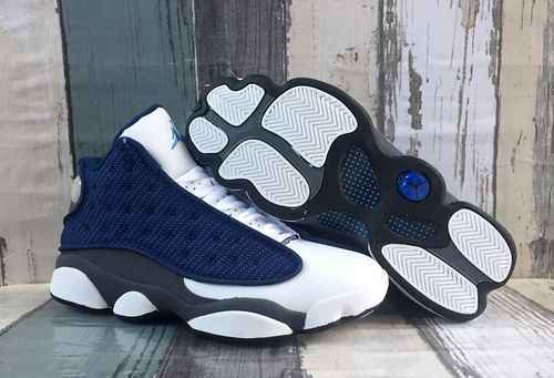 JORDAN 13 Bianco Grigio Blu 3M Scarpe da uomo e da donna 3647