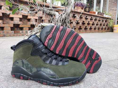 AIR JORDAN 10 Jordan Dan 10th Generation Army Green Camo Scarpe da uomo 4047